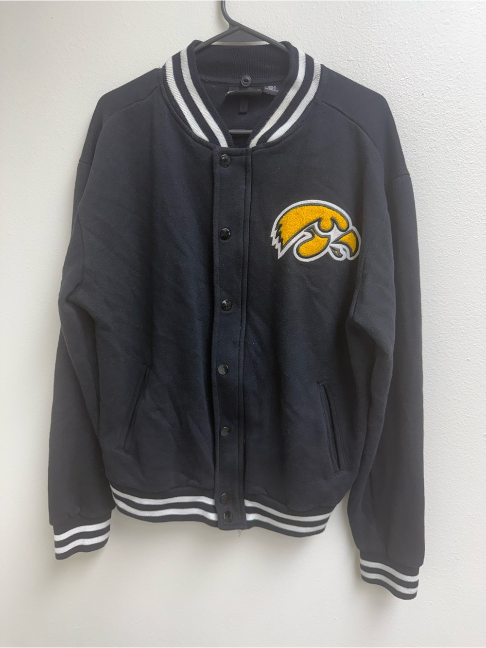 Vintage Iowa Hawkeye Varsity Jacket with Embroidered Logo